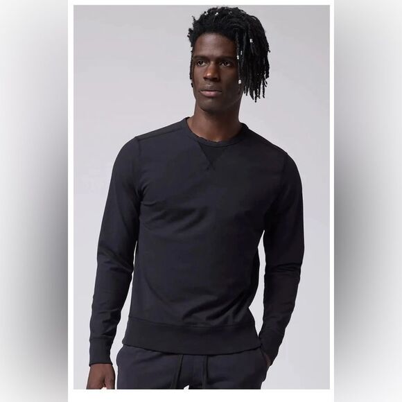 Good Man Brand Flex Pro Jersey Crew Sweatshirt black size M - Picture 1 of 9